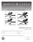Monte Carlo Fan Company 5AN52XXD-L Series Installation manual