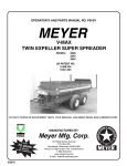 Meyer V-MAX 3954 Operators Owner`s manual