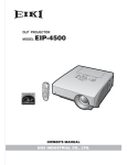 Eiki EIP-1 Owner`s manual
