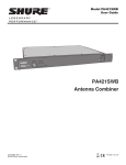 Shure PA421A User guide