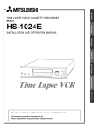 Mitsubishi HS 1024EE Instruction manual