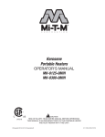 Mi-T-M Kerosene Portable Heaters Operator`s manual