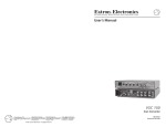Extron electronics A-4 User`s manual