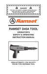 RAMSET D45A Operating instructions