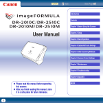 Canon DR 2010C - imageFORMULA - Document Scanner User manual