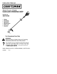 Craftsman 358.791580 Instruction manual