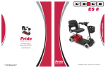 Pride Mobility ES 8 Owner`s manual