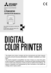 Mitsubishi CP9000DW Instruction manual