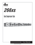 dbx 266 User manual