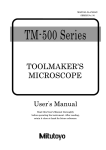 Mitutoyo TM-500 Series User`s manual