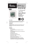 Robertshaw 8600 User`s manual