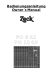 Zeck Audio PD 8.12 Owner`s manual