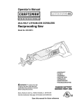 Craftsman 320.26314 Operator`s manual