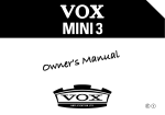Vox MINI 3 G2 Owner`s manual