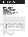 Denon RC-8001ST Operating instructions