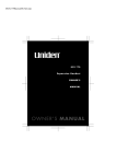 Uniden DCX770 - DCX 770 Cordless Extension Handset Owner`s manual