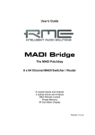 RME Audio MADI Bridge User`s guide