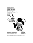 Craftsman 130.26620 Operator`s manual