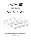 Actia ACT501 User manual