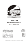 M.T.H. USRA 0-8-0Steam Locomotive Operator`s manual