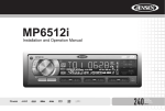 Audiovox mp6512i Specifications