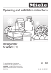 Operating and installation instructions Refrigerator K 9252 i (-1)