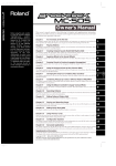 Roland MC-505 Owner`s manual
