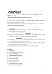 Caidrox HD-2100 User`s guide