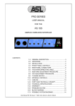 ASL INTERCOM PS 155 User manual