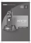 Uniden DCX730 - DCX 730 Cordless Extension Handset Owner`s manual