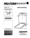 ProForm 831.299480 User`s manual