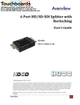 Avenview SPLIT-HDSDI-6-RS User`s guide