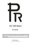 PR Lighting XS 1200 Beam Product manual