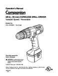 Craftsman COMPANION 27812 Operator`s manual