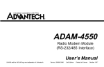 Advantech Advantech Modem ADAM-4550 User`s manual