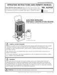 Mr. Heater MH125LP Operating instructions