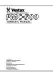 Vestax PMC-500 Owner`s manual