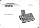 Uniden DECT2085-3 - DECT Cordless Phone Specifications