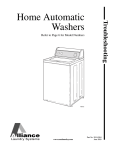 ALLIANCE Home Laundry Automatic Washer Service manual