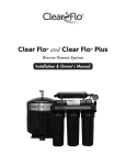Clear Flo  Plus Owner`s manual