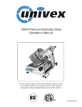Univex 1000S Premium Operator`s manual