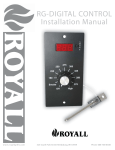 Royal RGPRO Installation manual