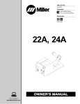 Miller Electric 22A Owner`s manual