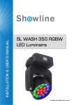 Showline SL WASH 350 RGBW User`s manual