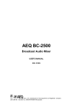 AEQ BC-300 User`s manual