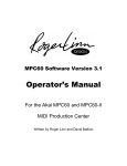 Akai MPC 60 Operator`s manual