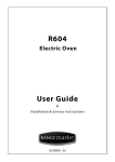Rangemaster R604 User guide