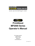 Psion Teklogix PrintAbout MP2000 Operator`s manual