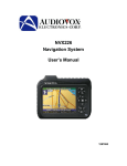 Audiovox NVX226 User`s manual