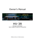 Millennia HV-3D Owner`s manual